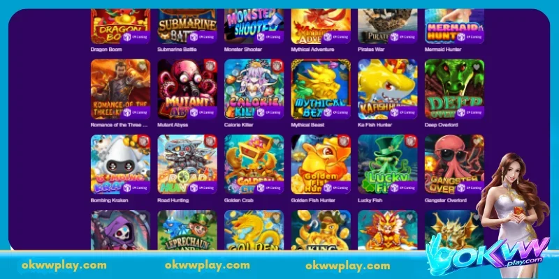 Easy-to-conquer fish shooting games on OKWW